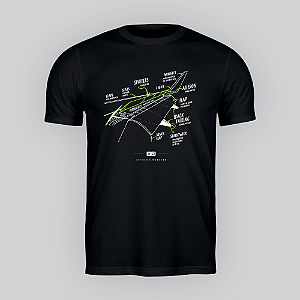 Camiseta Asa de avião PRETA - Aviões e Músicas