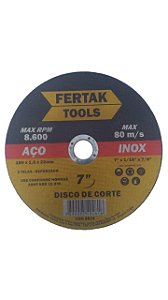 Disco de corte 7" Fertak.