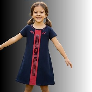 Vestido Lettering Infantil Feminino Kely Kety