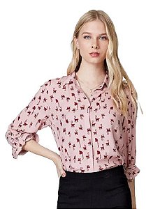 Camisa Feminina Manga Longa Viscose Hering