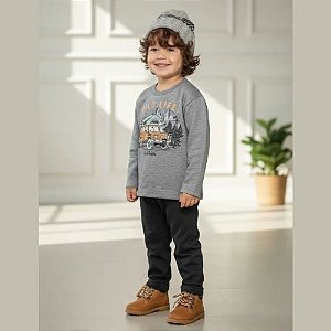 Conjunto Moletom Peluciado Infantil Wild Life Rei Rex
