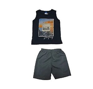 Kit Camiseta Infantil Rei Rex Básica Menino - 2 Peças - Azul+