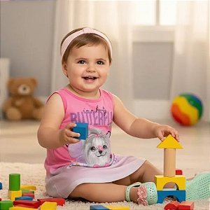 Vestido Kely Kety Infantil Borboleta