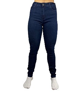 Calça Jeans Feminina Hering Cintura Alta Super Skinny - Azul