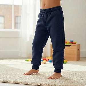 Kit Calça Moletom Infantil Peluciado Com Punho 3 Peças Kely & Kety