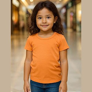 Blusa Básica Infantil Menina Manga Curta Hering Kids
