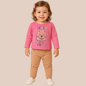 Conjunto Meia Estação  Blusa/ Calça Infantil Malwee Kids Menina