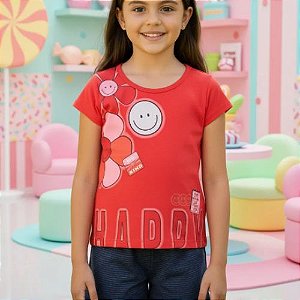 Conjunto Feminino Smile Kely Kety Shorts Moletinho