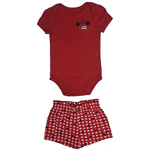 Conjunto Infantil Menina Body em Algodão Malwee kids