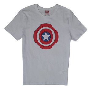 Camiseta Infantil Menino Marvel Escudo Capitão América