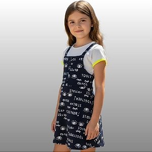 Conjunto Menina Blusa/Vestido - Carinhoso