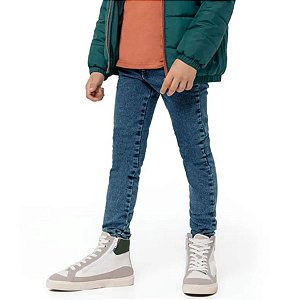 Calça Menino Skinny Em Jeans Elastano- Carinhoso