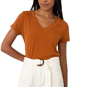 Blusa Decote V Feminina Slim- Hering