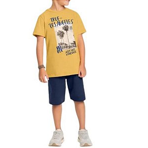 Conjunto Menino  Curto Camiseta  e  Shorts - Rei Rex