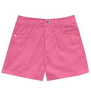 Shorts Mom Feminino  Cintura Alta Em Sarja- Malwee