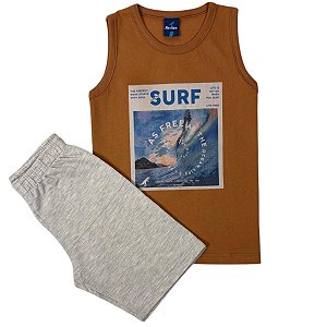 Conjunto Infantil Surf Regata/Bermuda- Rei Rex