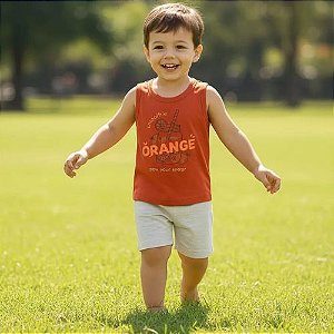 Conjunto Verão Infantil Masculino Regata e Shorts – Rei Rex