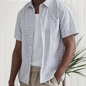 Camisa Masculina Xadrez Manga Curta Hering