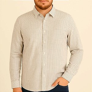 Camisa Masculina Xadrez Manga Longa com Bolso – Hering