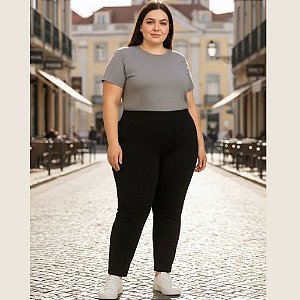 Calça Moletom Montaria Compact Plus Size Feminina com Cintura Alta Cativa