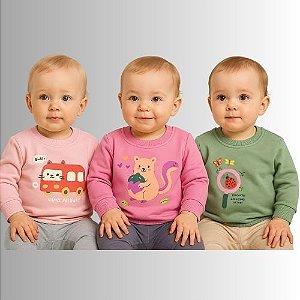 Blusa Infantil de Algodão Estampada Menina – Diversas Cores e Estampas Malwee Kids