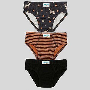 Kit 3 Cuecas Infantis Malwee Kids – Conforto e Estilo em Estampas Variadas