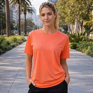 Camiseta Feminina Dry Fit Laranja – Conforto, Estilo e Alta Performance Selene