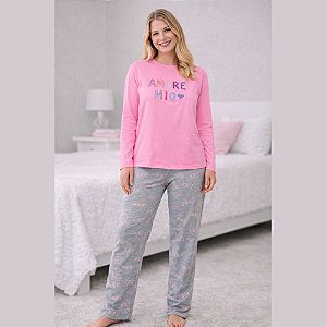 Pijama Feminino Manga Longa Amore Mio Malwee
