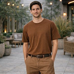 Camiseta Básica Masculina em Algodão Peruano Hering