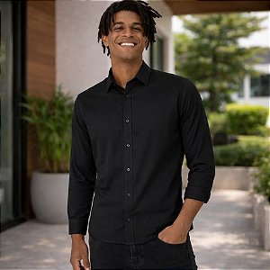 Camisa Básica Tradicional Masculina Em Tricoline Malwee