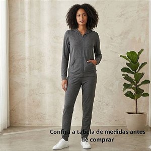 Jaqueta Feminina Moletinho de Viscose com Capuz e Bolsos - Malwee