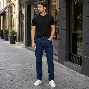 Calça Jeans Masculina Wrangler Regular Azul Escuro