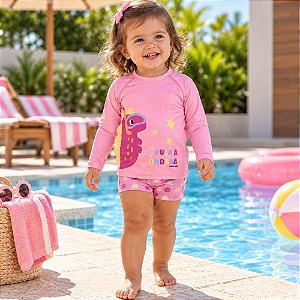 Camiseta Manga Longa Menina com Proteção UV Malwee Kids