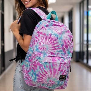 Mochila Escolar Republic Vix Colorida Estampa de Estrelas