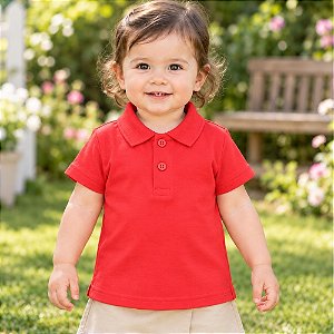 Camisa Polo Menina Vermelha- Malwee kids