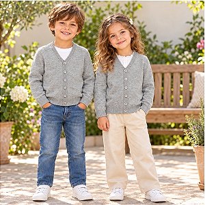Cardigan Infantil Unissex Malwee Gola V com 6 Botões