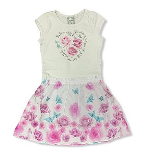 Vestido Infantil Feminino Florido 10150597 Kely & Kety