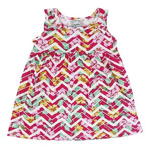 Vestido Infantil Estampado ZigZag 10150019 Kely & Kety