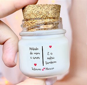 Mini Vela Aromática Lembrancinhas Personalizadas Metade de Mim