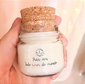 Mini Vela Aromática Lembrancinhas Personalizadas Amor do Mundo