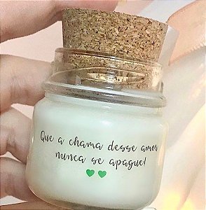 Mini Vela Aromática Lembrancinhas Personalizadas Chama do Amor
