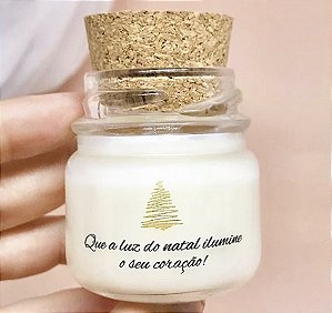 Mini Vela Aromática Lembrancinha Natal + Saquinho Organza