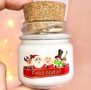 Mini Vela Aromática Lembrancinha Natal + Saquinho Organza