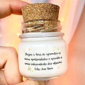 Mini Vela Aromática Lembrancinha Ano Novo + Saquinho Organza