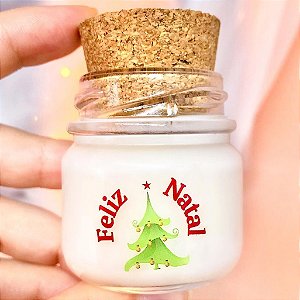 Mini Vela Aromática Lembrancinha Natal + Saquinho Organza