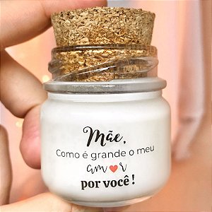 Mini Vela Aromática Lembrancinha Dia das Mães + Saquinho Organza