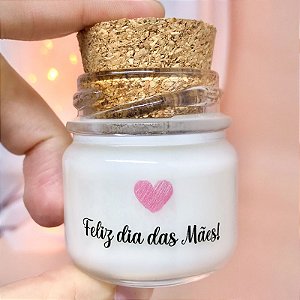Mini Vela Aromática Lembrancinha Dia das Mães + Saquinho Organza