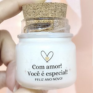 Mini Vela Aromática Lembrancinha Ano Novo + Saquinho Organza