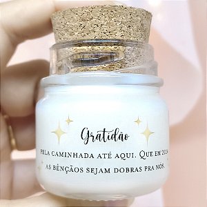 Mini Vela Aromática Lembrancinha Ano Novo + Saquinho Organza