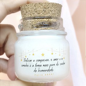 Mini Vela Aromática Lembrancinha Ano Novo + Saquinho Organza
